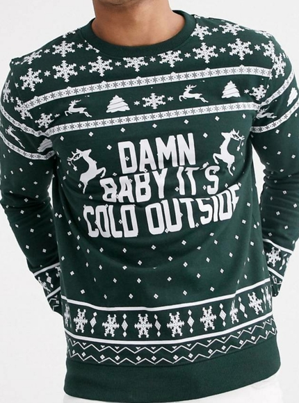 ☃️Christmas Cold Outside Sweatshirt XL - Picture 4 of 6